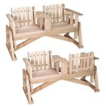 Flip Style Yellow Poplar Wood  Lawn Glider