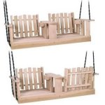 Flip Style Yellow Poplar Wood Swing