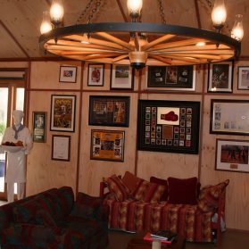 Click To View Large Image Of The Wagon Wheel Chandelier