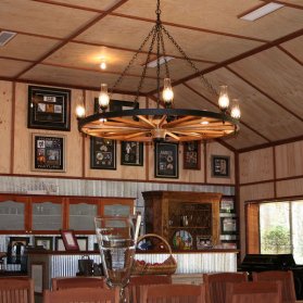 Click To View Large Image Of The Wagon Wheel Chandelier