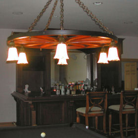 Click To View Large Image Of The Wagon Wheel Chandelier