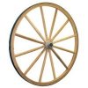 1071 - 32in Wood Wagon Wheels, Solid Aluminum Hub