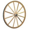 1069 - 24in Wood Wagon Wheels, Solid Aluminum Hub