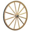 1069 - 24in Wood Wagon Wheels, Solid Aluminum Hub