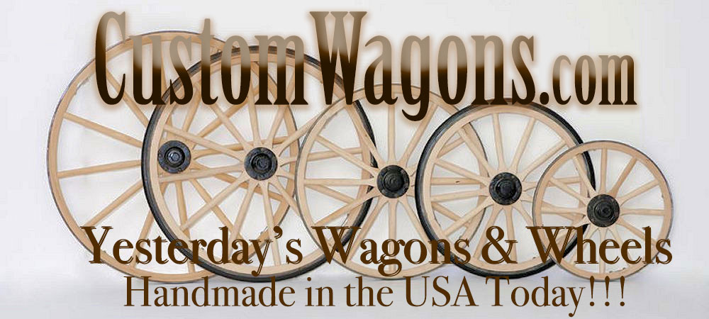 CustomWagons.com Logo - Wood & Steel Wagon Wheels For Sale
