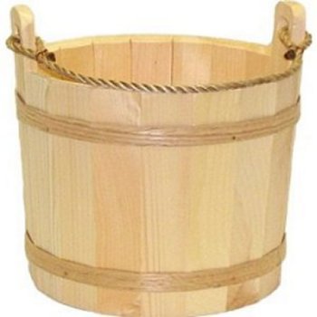 2102 - Large Unfinished Pine Bucket