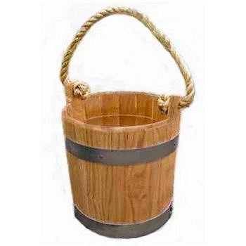 2204 - Large Oak Wood Water Bucket