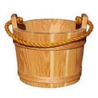 2202 - Medium Oak Wood Bucket