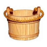 2203 - Small Oak Wood Bucket