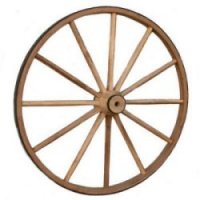 1011 - 32'' Wagon Wheels, Large Heavy Wood Hub