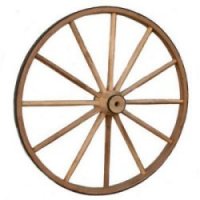 1015 - 54'' Wagon Wheels, Large Wood Heavy Hub